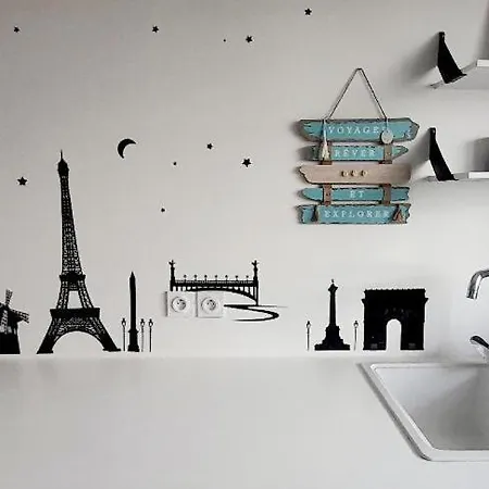 アパート Elegant Apt Avec Vue Tour Eiffel & Parking Prive *